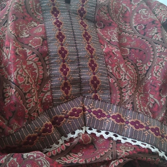 Rabbit Rabbit Rabbit Paisley Maxi Dress, Multicolor Earth tones, Size 16 - Picture 8 of 12